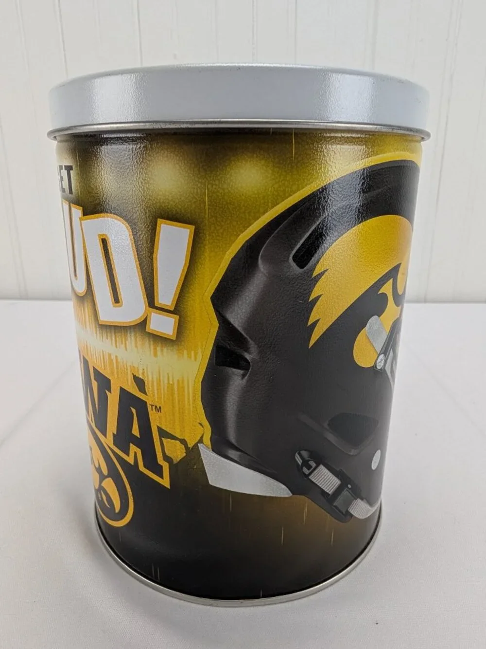 Iowa Hawkeyes Metal Tin Storage Container Go Hawks Lets Get Loud Fan Shop